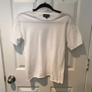 TOPSHOP distressed white tee shirt